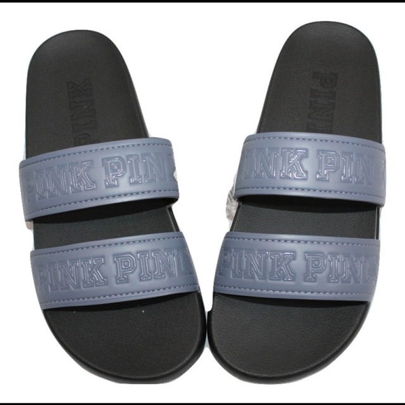 grey pink slides